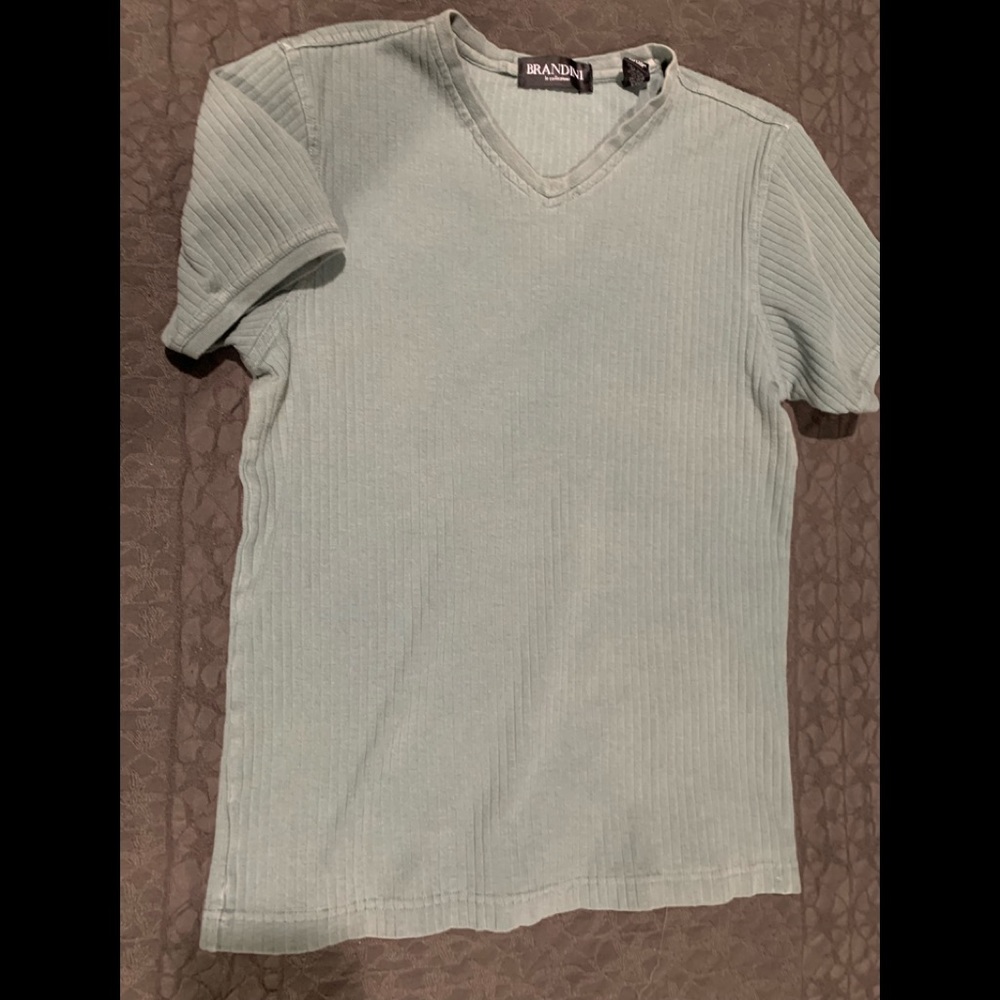 Bandini Brand V-neck tee, mens size small
